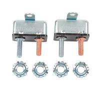 Automatic Reset Circuit Breaker 2Pcs Aluminum Alloy Overload Protection 12V 24V Circuit Breaker for Car Ship Electrical Control (20A)