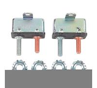 Automatic Reset Circuit Breaker 2Pcs Aluminum Alloy Overload Protection 12V 24V Circuit Breaker for Car Ship Electrical Control (30A)