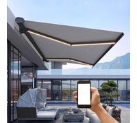 Automatic Retractable Awning 3x2.5M Electric Sunshade for Patio Garden Balcony PorchWaterproof & Windproof Canopy Outdoor Shelter for Home & Terrace