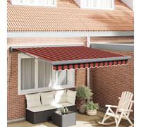 Automatic Retractable Awning in Orange and Brown, 300x250 cm Berkfield Home Orange One Size