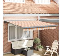 Automatic Retractable Awning Multicolour Stripe 300x250 cm Berkfield Home Orange One Size