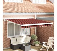 Automatic Retractable Awning Orange and Brown 350x250 cm Berkfield Home Orange One Size