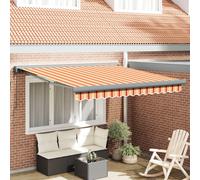 Automatic Retractable Awning Yellow and Orange 300x250 cm Berkfield Home Yellow One Size