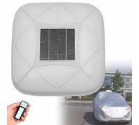 Automatic Retractable Car Cover with Solar Charging, Smart Remote Control, Quick 10s Open, Full Exterior Protection for Sedan, MPV, SUV - White YL