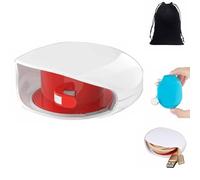 Automatic Retractable Cord Organizer, Horizontal Cable Reel for USB, Headphones & Charging Cables, Tangle-Free Cord Management for Home, Office & Travel (White)