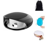 Automatic Retractable Cord Organizer, Horizontal Cable Reel for USB, Headphones & Charging Cables, Tangle-Free Cord Management for Home, Office & Travel (Black)