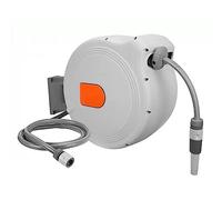 Automatic Retractable Garden Hose Reel 1/2 Inch x 100 ft, Heavy Duty, Any Length Lock, Slow Return System, Wall Mounted and 180 Deg Swivel