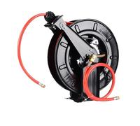 Automatic Retractable Hose Reel - 15m High Pressure Steel Wire Garden Hose, PVC Coiled Water Hose for Outdoor Car Wash & Yard Cleaning - & Convenient