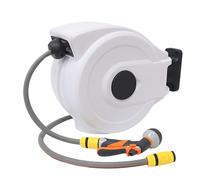 Automatic Retractable Hose Reel - Heavy Duty Car Watering Washing Hose Drum | Garden Hose Reel with Self-Locking Recycling, Ideal Air Blow Tool for