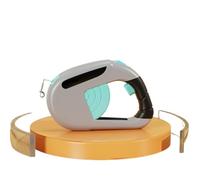 Automatic retractable pet leash, suitable for small/medium/large dogs, non-slip handle, 360° rotation without tangle, outdoor dog walking leash (3m/5m) (802 blue-grey,3 meters)