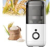 Automatic Rice Bran Separator, 300W Portable Wheat Cereals Peeling Sheller with 7 Gears Milling Accuracy and Intelligent Timer, 480ml Electric Rice Milling Hulling Machine for Home, Easy to Clean