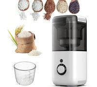 Automatic Rice Grinder, 300W Electric Rice Milling Machine with 7 Gears and Intelligent Timer for Rice Bran Separation, 480ml Capacity