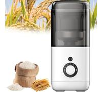 Automatic Rice Grinder Electric Machine, 300W Household Rice Bran Separator with 7 Gears Milling Accuracy and Safety Lock, Capacity 480ml for Brown Rice and Germ Rice