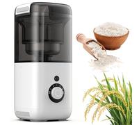 Automatic Rice Milling Machine, 300W Electric Rice Bran Separator, 480ml Portable Wheat Sheller with 7 Gears for Home Use - Quick 3 Min Rice Production