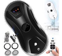 Automatic Robot Cleaning Window Glass Water Spray, Robot Window Cleaner with Remote Control, Intelligent an-Ti-Fall/an-Ti-Drop System, Cleaning Direction: 3 Kinds,Black