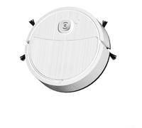Automatic Robot Vacuum Cleaner 3 In 1 Sweep Mop Function Low Noise Design With Side Brushes For Hardwood Floors Black(White)