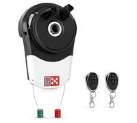Automatic Roll Up Door Opener, Electric Roller Shutter Motor with LED Light and 2 Remote Controls, Heavy-Duty Industrial Overhead Door Lift for Garage, Store, Warehouse and Barn