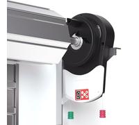 Automatic Roll Up Door Opener with 4 Remotes, 800N Motor for Rolling Doors, Obstacle Detection, Compatible with Various Door Types