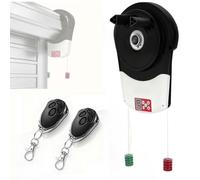 Automatic Roll Up Shutter Roller Door Opener with 2 Remotes, 800N 4V DC Motor 50dB Quiet, 164FT Remote, Electric Rolling Door Motor, for Garage Warehouse Store Barn Farm, Not Fit Flap
