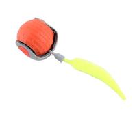 Automatic Rolling Ball Cat Toy with Plush Tail for Exercise, Stress Relief, and Fun Alone At Home, Two Speed Settings, Suitable for All Ages, ABS+Silicone, Orange/Blue/Green (Orange)