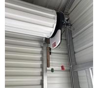 Automatic Rolling Door Opener Roller Shutter Door Kit with 2 Remote Overload Protection and Obstacle Detection for Store Garage Warehouse Farm Barn