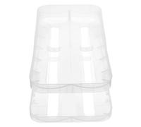 Automatic Rolling Egg Storage Box for Fridge Double Layer Pp | Universal Fit, Fixed Rack Design, Space-saving Tray, Kitchen Organiser for Fresh Storage