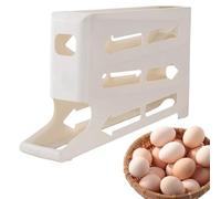 Automatic Rolling eggContainer - Multi-Level eggOrganizer, Slide-Down Storage Tray | Compact Tiered Holder Box, Easy Access eggKeeper, durablee plasticc Rack System, Fridge Cabinet Solution