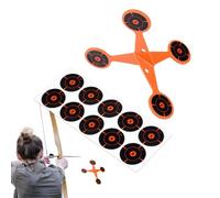 Automatic Rolling Target | Ten Reactive Portable Paper Sheets, Automatic Reset Tumbling Target Toy - For Backyard Outdoor Games Family Fun Camping Lawn Garden Park Backyard