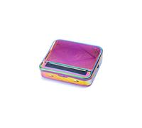 Automatic Rolling Tin Cigarette Machine Baccy Portable Metal Box for Rolling Tobacco Smoking Roller and Storage Case Rainbow