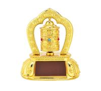 Automatic Rotating Buddhist Prayer Wheel Car Hanging Charm Solar Panel Powered Outdoor Indoor Spiritual Decoration Item Automatic Rotating Buddhist Ornament
