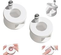 Automatic Rotating Cat Eye Nail Magnet, 360° Uniform Magnetic Force Tool with Glass Bead Suction, Beginner-Friendly Nail Art for Fast Glossy Cat Eye Effects (2PCS*White)