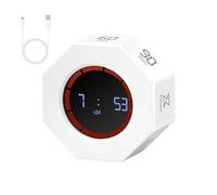 Automatic Rotating Quiet Timer Rechargeable Visual Countdown Device ABS Texture Suitable For Kitchen Work Focusing Quiet Work Timer