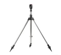 Automatic Rotating Sprinkler with Adjustable Tripod for Garden Lawn Irrigation, 360° Full-Circle Watering Nozzle, Stainless Steel & ABS Construct