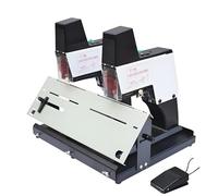 Automatic Sad-dle Binder, Electric Desktop Stapler, A3 Flat Stitch Sad-dle Stapler, Jam Protection, Heavy Duty Plate and Book Binding Machine,Double