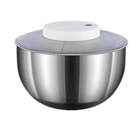Automatic Salad Spinner, 4500ml Stainless Steel Efficient Drying Fruit Dryer Spinner Fruit and Vegetable Dryer Electric Vegetable Washer for Home Kitchen