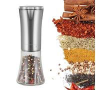Automatic Salt Grinder: Battery Operated Pepper Mill, Intelligent Grinding With Lighting, Rechargeable Container With Ergonomic Thickness Selection, Culinary Grinding Tool