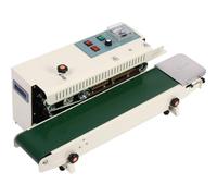 Automatic Sealing Machine Fr-900 Horizontal Continuous Sealer Constant Heat Plastic Bag Sealing Machine Sealing Speed 0-12 M/min Plastic Band Sealing Sealer Machine