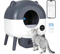 Automatic Self-Cleaning Cat Litter Box for Multiple Cats - 76L Large Capacity - App Control - Anti-Pinch & Safety Sensors - Quiet, Easy to Clean - Includes Garbage Bag Roll