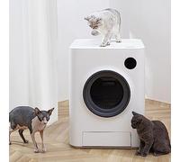 Automatic Self-Cleaning Cat Litter Box with Odor Control & Safety Protection, APP-Enabled Smart Monitoring for Large Cats, Splash-Proof Design