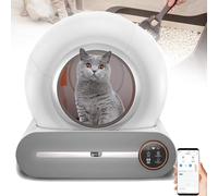 Automatic Self-Cleaning Cat Litter Box with Odor Elimination & Smart App Control, Large Capacity for Multiple Cats, Includes Waste Bags