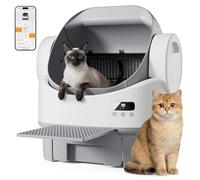 Automatic Self Cleaning Cat Litter Tray 6 Safety Sensors XXL Semi-Open Design APP Control With Litter Step Large Cat Litter Box for Big Cats & Multi-Cat Households