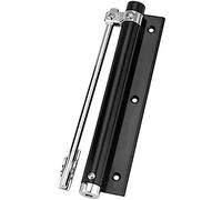 Automatic Self-Closing Door Closer - Adjustable Silent Spring Hinge for Home Use and Easy to Install (Black)