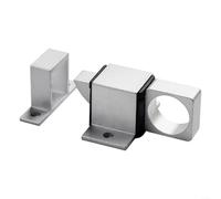 Automatic Self Closing Door Latch Constructed from Aluminum Alloy with Spring Loaded Mechanism and Adjustable Spacers for SASH Door Security (Grey)