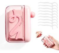 Automatic Self-ejecting Dental Floss Dispenser, Travel Floss Picks Storage Box with 50 Toothpick, Portable Refillable Tooth Pick Holder Dispenser, Touchless for Adults Teeth Cleaning (Pink)