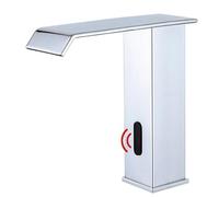 Automatic Sensor Bathroom Faucet - Battery-Powered Chrome Waterfall Tap for Hot & Cold Water Touchless Basin Faucet for Modern Bathrooms - Easy Installation Sleek Design