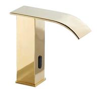 Automatic Sensor Bathroom Faucet - Touchless Gold Mixer Tap - Modern Waterfall Design - Durable Brass - Eco-Friendly Touch-Free Basin Fixture for Luxury Bathrooms LWX