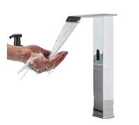 Automatic Sensor Bathroom Faucet with Deck Mount Touch Free Water Mixer for Sink Smart Faucet Water Saving，Chrome Tall