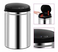 Automatic Sensor Dustbin 30 L Silver Stainless Steel Touchless LED 30.5x51.5cm.