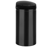 Automatic Sensor Dustbin 50L Carbon Steel Black Kitchen Waste Dust Bin vidaXL
