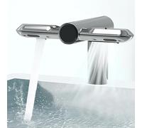 Automatic Sensor Hand Dryer and Faucet Combo with High-Speed Drying and Temperature Control for Public Restroom and Commercial Bathroom Use